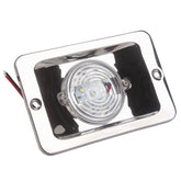 12V White LED Square Transom Ship Lights