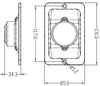 12V White LED Square Transom Ship Lights