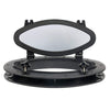 Black Boat Oval Shape Porthole Window With White ABS Plastic Trim Port Hole