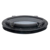 Black Boat Oval Shape Porthole Window With White ABS Plastic Trim Port Hole