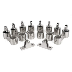 25mm 16pcs/Set 4 Bow Bimini Top Stainless Steel Fittings Hardware Set