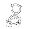 8.5" White Round Porthole Window for Boat Applications