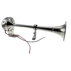 Marine Boat Auto Stainless Steel Single Trumpet Horn Complete 12V