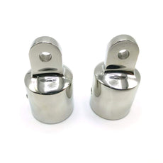 2 PCS 7/8" External Eye End Cap Bimini Top Fitting Hardware