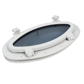 Boat Oval Shape Porthole Window With White ABS Plastic Trim Port Hole